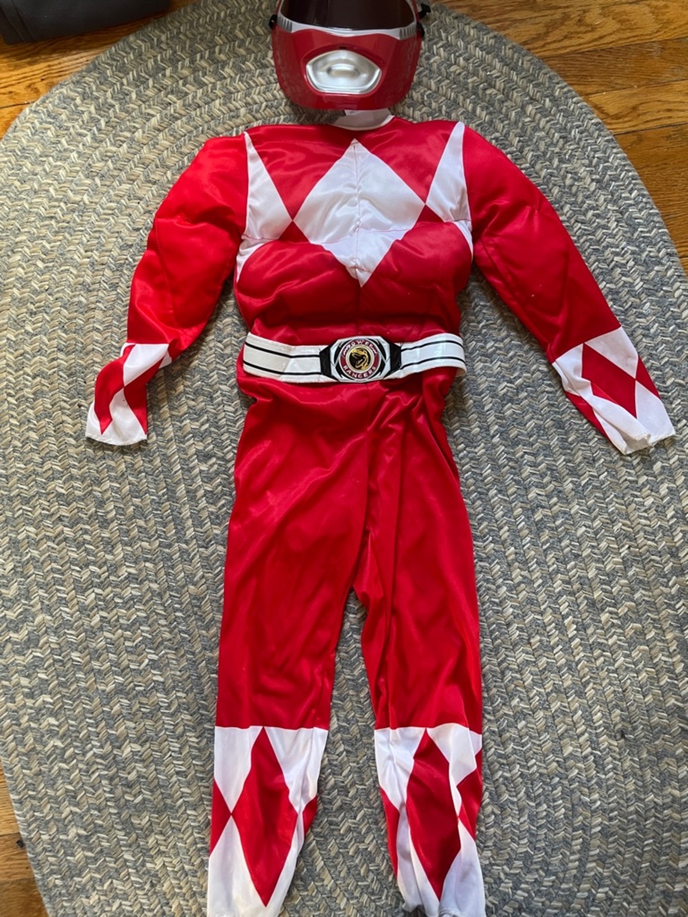 Red Power Ranger Kids Costume with Mask and Belt